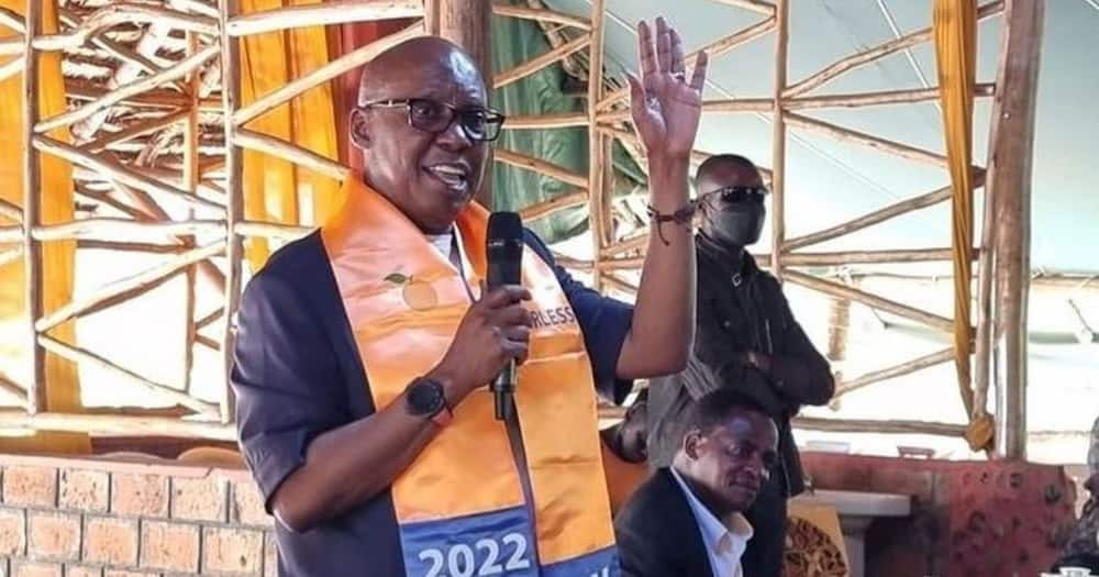 Jimmy Wanjigi s'adressant aux délégués de l'ODM.