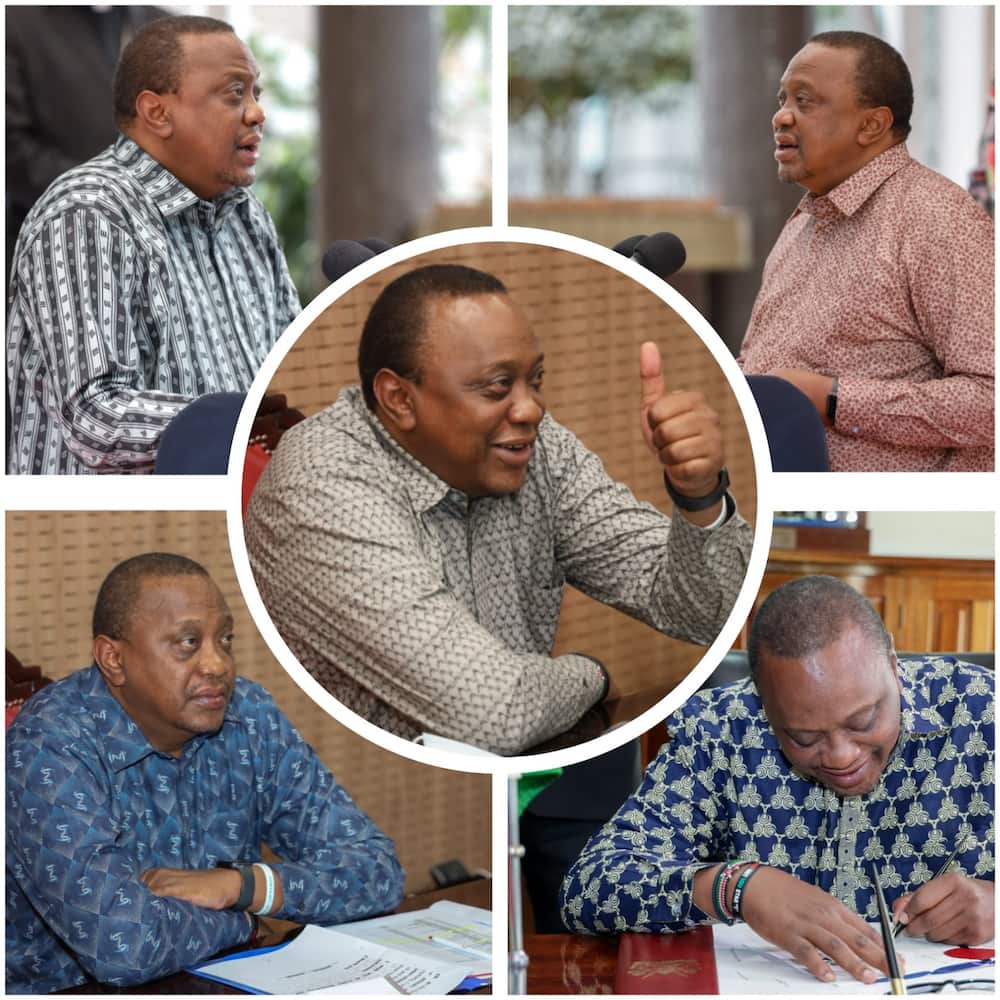 Uhuru urges Kenyans to buy, wear locally-made shirts, shows off own collection