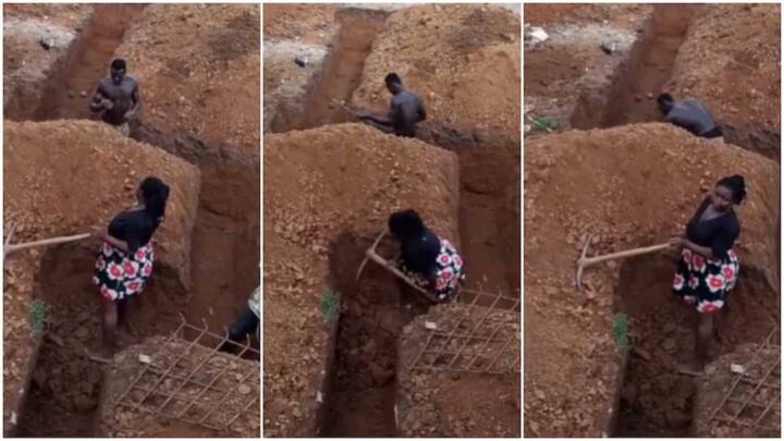 Wife Joins Husband In Mjengo Hustle Spotted Digging Next To Him In Awe