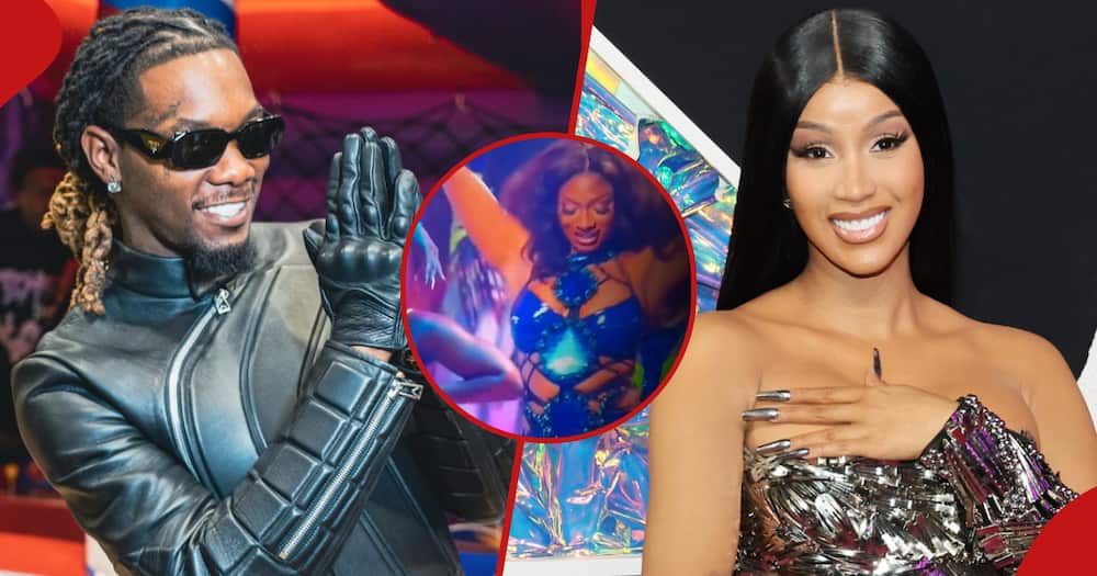 Offset was captured on a viral video cheering on Cardi B and Megan Thee Stallion at the MTV VMAs.