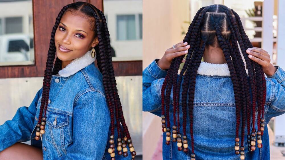 Jumbo knotless braids