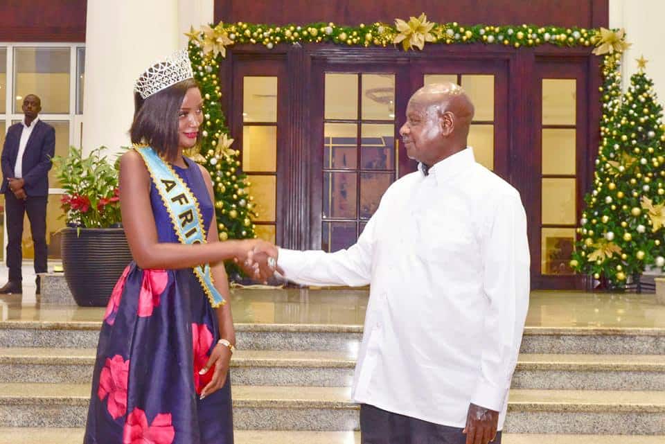 Yoweri Museveni concerned newly crowned miss Africa is not proud of her African hair, prefers weaves