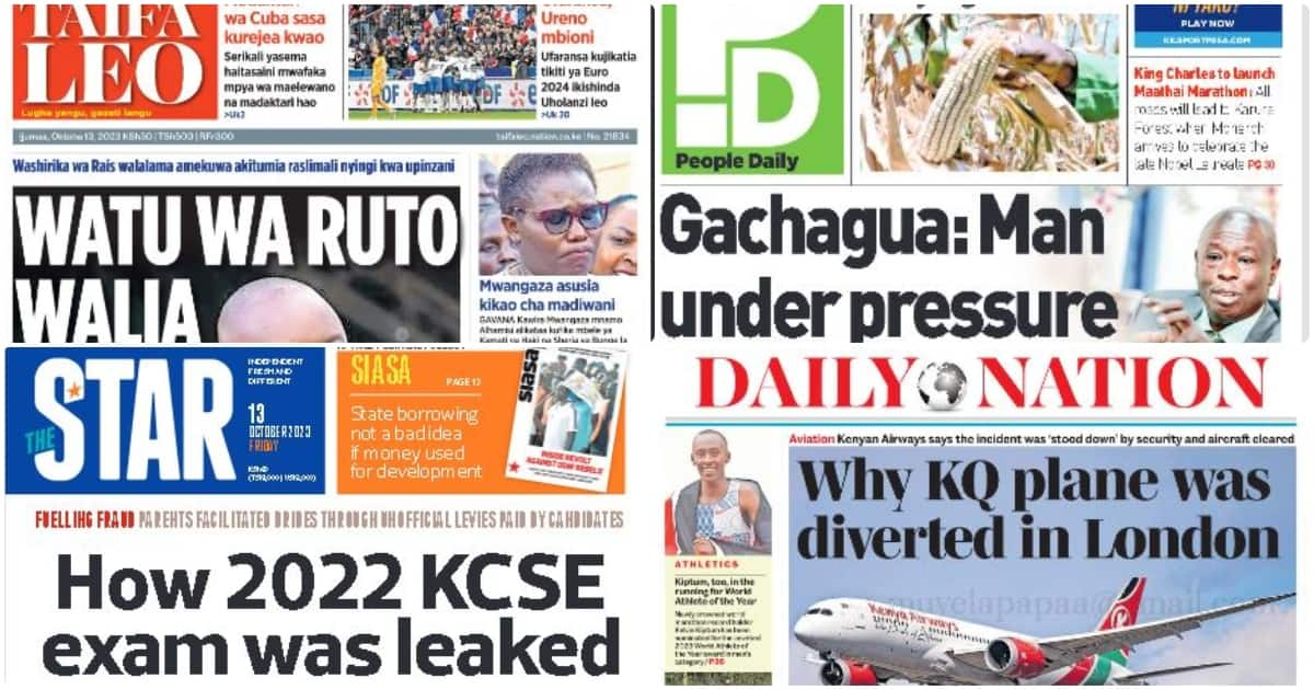 Kenyan Newspapers Review For October 13: CBK Survey Shows Increase In ...