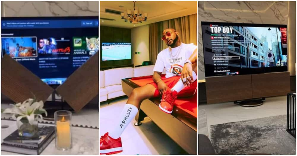 Wealthy Musician Davido Splashes KSh 18.7m for Four Designer TV Sets for His Banana Island Mansion