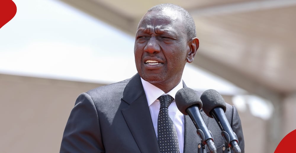 President William Ruto speaks at a past event.