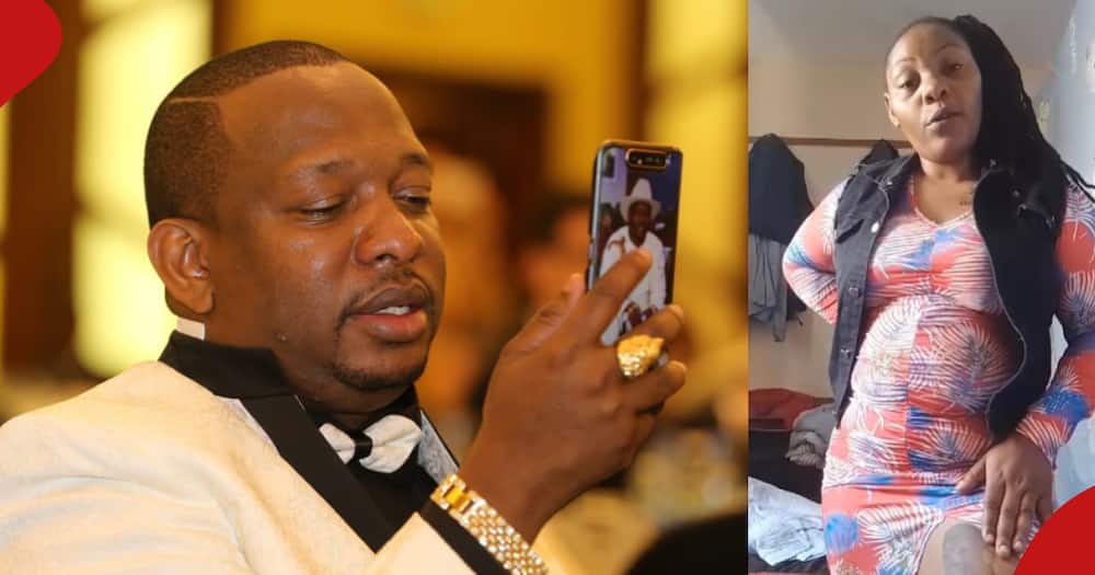 Mike Sonko (left frame) offers job to Mary Njoki (right frame) who tattoed his image.