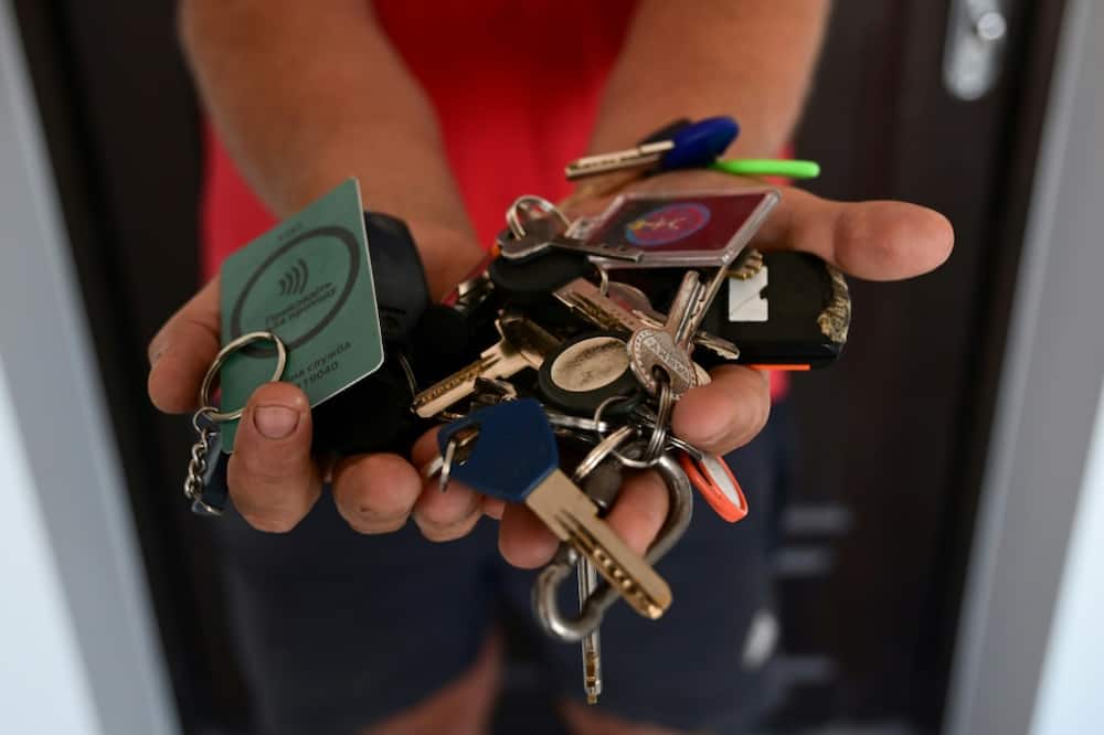 Yevgen Yelpitiforov, the keeper of Irpin's keys, left to him by friends who have fled their homes in Ukraine