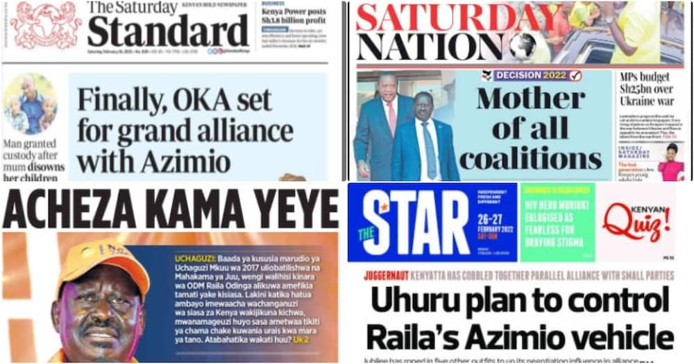 Magazeti Jumamosi: Rais Uhuru Kukuacha na Deni la 26OK Akienda Ichaweri