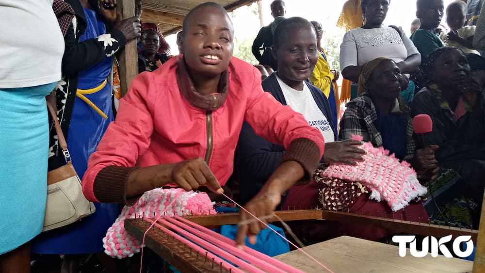 Disability is not inability: Meet Kisii blind, dumb woman making woven tablecloths