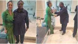 Francis Atwoli Hangs out With Kwame Nkrumah's Daughter in Egypt While on Official Duty