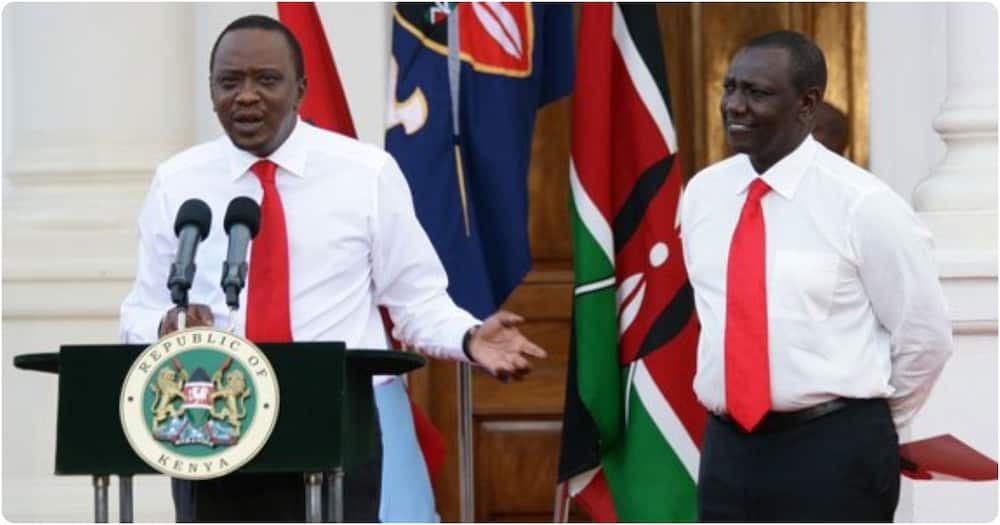 Uhuru Kenyatta donned matching shirts and ties with Ruto during their first term.