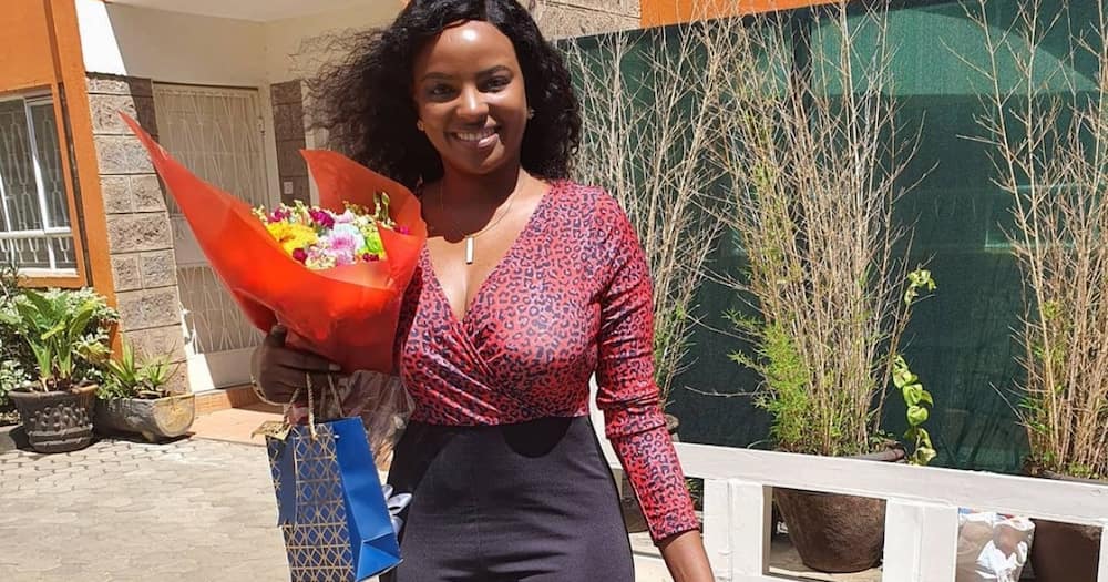 TV girl Muthoni Mukiri discloses she has found love after stepping out in matching vitenge