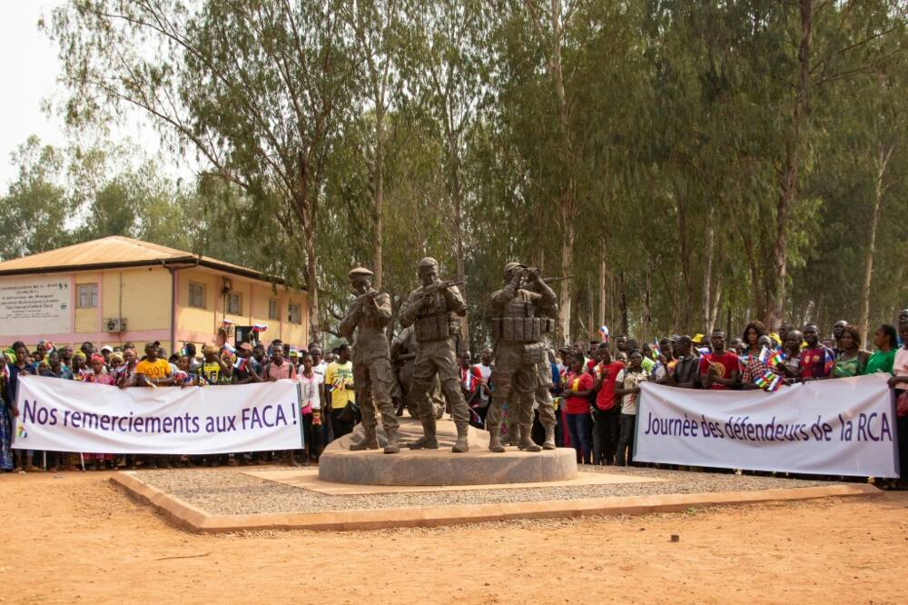 On the eve of Russia's invasion of Ukraine in February, a hundred people staged a pro-Moscow rally in Bangui