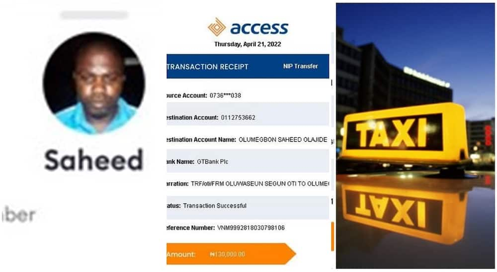 Saheed Olumegbon, a taxi driver has refunded KSh 36,000 mistakenly sent to him by a client.