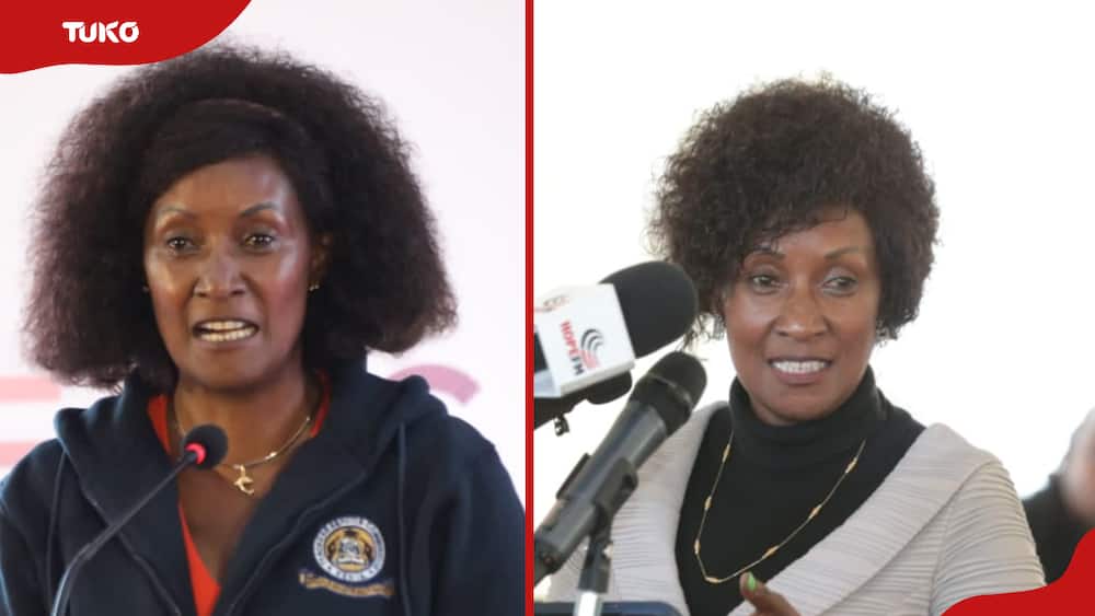 TSC boss, Nancy Macharia at various press conferences
