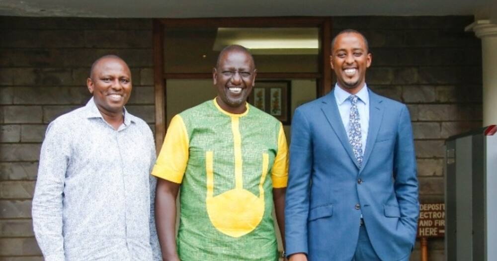 From left: Journalist Hussein Muhamed, Deputy President William Ruto and Kikuyu MP Kimani Ichung'wa. Photo: William Ruto.