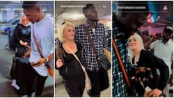 Man Receives His Beautiful Mzungu Girlfriend at Airport in Video: "She's Young and Pretty"