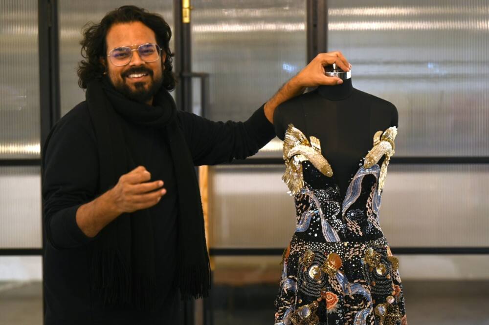 Indian fashion designer Rahul Mishra's new collection, "Cosmos", evokes the boundless mysteries of life, told through his trademark embroidered flourishes of animal contours and luminous details