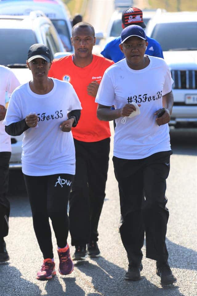Happy Birthday love: Alfred Mutua joins wife Lillian to finish 35kms to celebrate 35 years