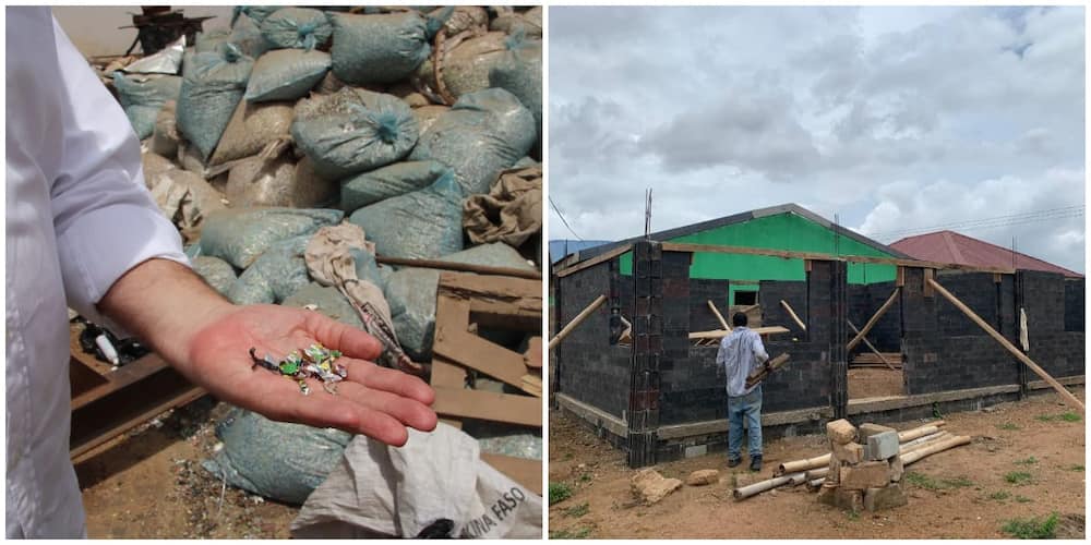 Danida used 13,000 kilograms of recycled plastic to build.