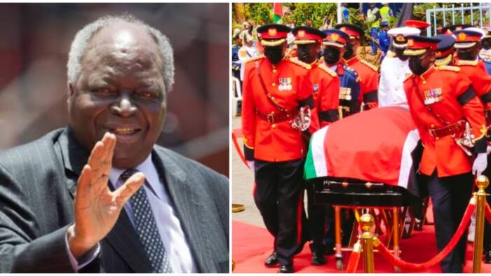 National Anthem, 19-Gun-Salute as Mwai Kibaki's Body is Laid to Rest in Othaya