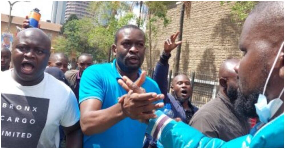 Edwin Sifuna (c) at KICC. Photo: ODM.