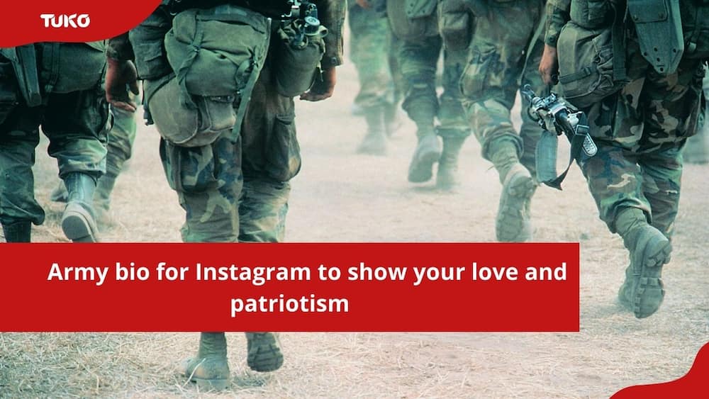 army bio for Instagram