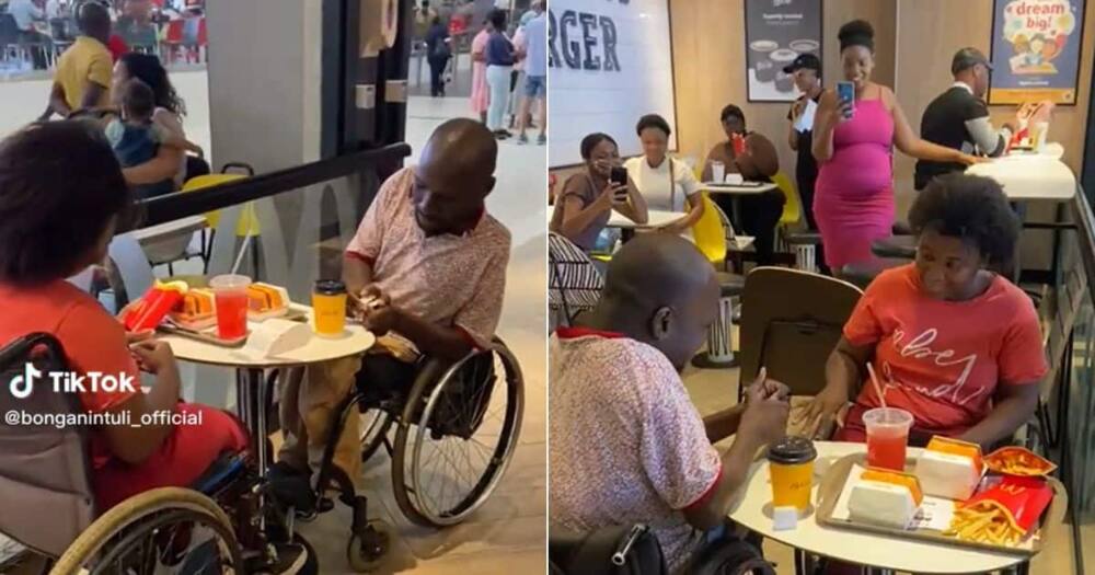 Man in wheelchair has public proposal