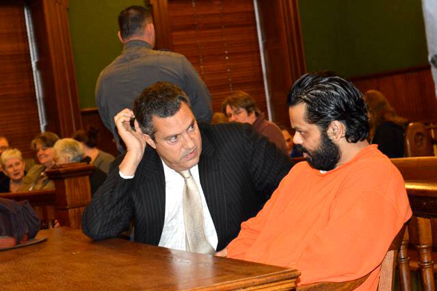 Remy Ramsaran (R) during Jennifer Ramsaran's trial.