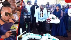 Emotional Moment as KarehB Lays Flowers on Son's Grave Alongside His Dad
