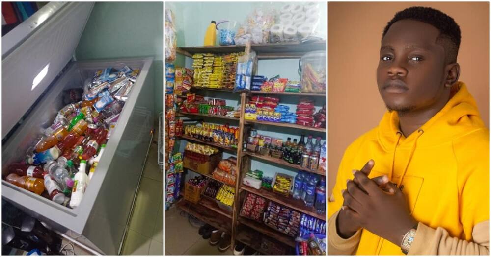 Joy as university student who turned his hostel room into a mini store celebrates opening the second one in another hostel.