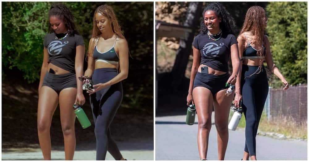 The two delighted social media users with their outfits. Photo: Getty Images.