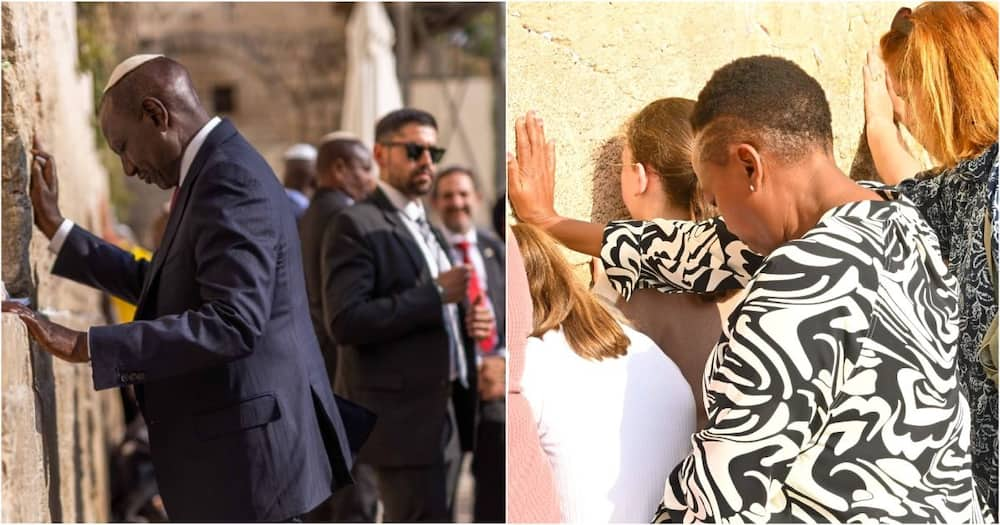 William Ruto and Rachel in Jerusalem.