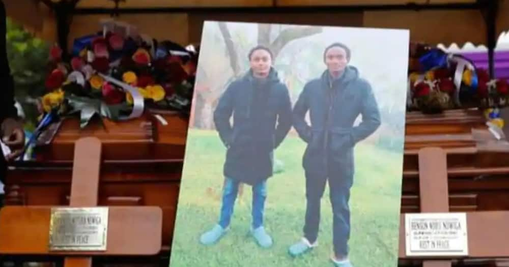 Caskets bearing the remains of the two Kianjokoma brothers. Photo: Amnesty Kenya.