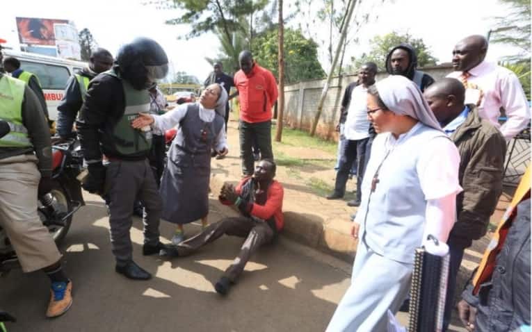 Image result for images of nuns saving robber at the national museum kenya