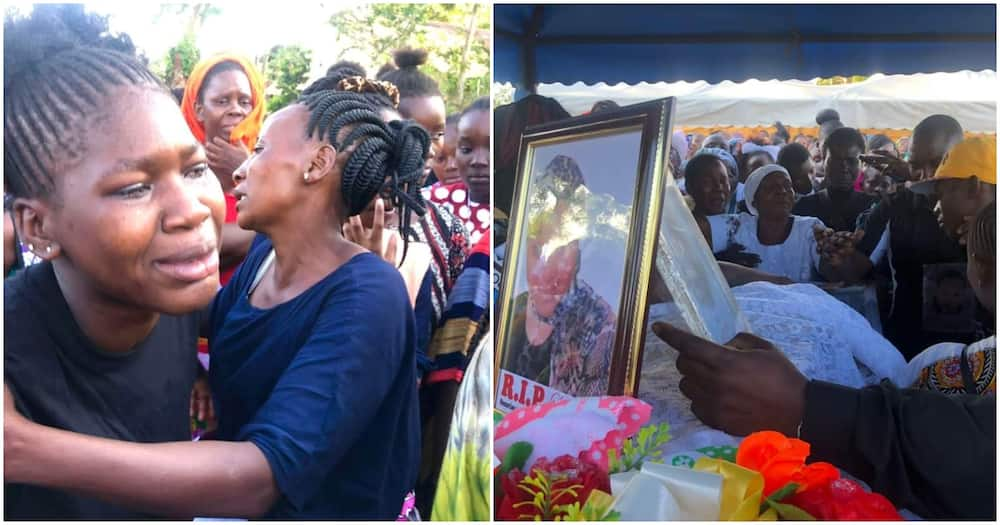 Lucy Mwanyae's burial.