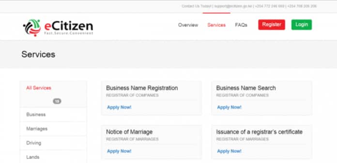 Ecitizen Portal Registration And Services Guide Ke