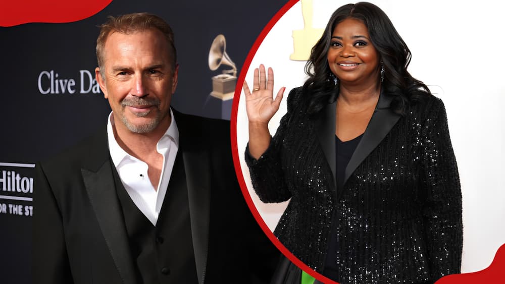 American actors Kevin Costner and Octavia Spencer