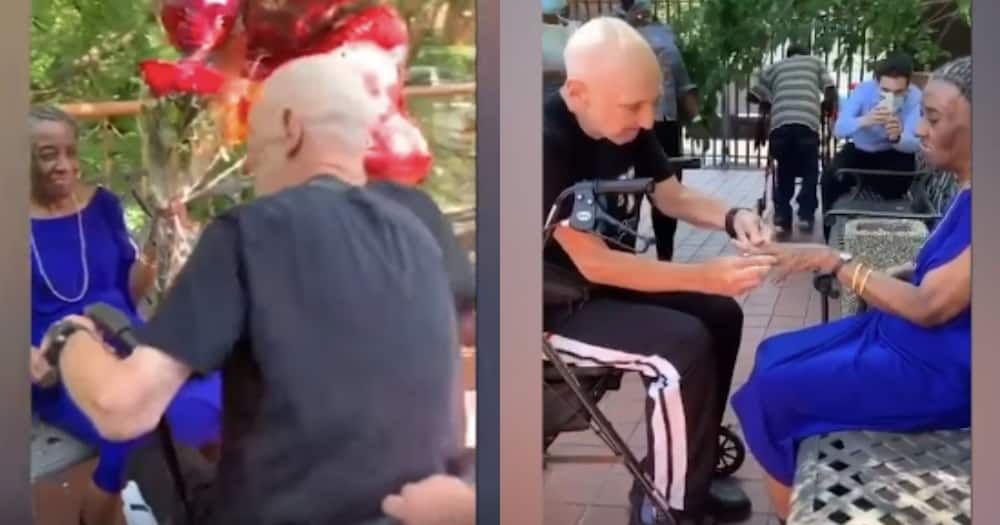 76-year-old man proposes to his 71-year-old long time girlfriend