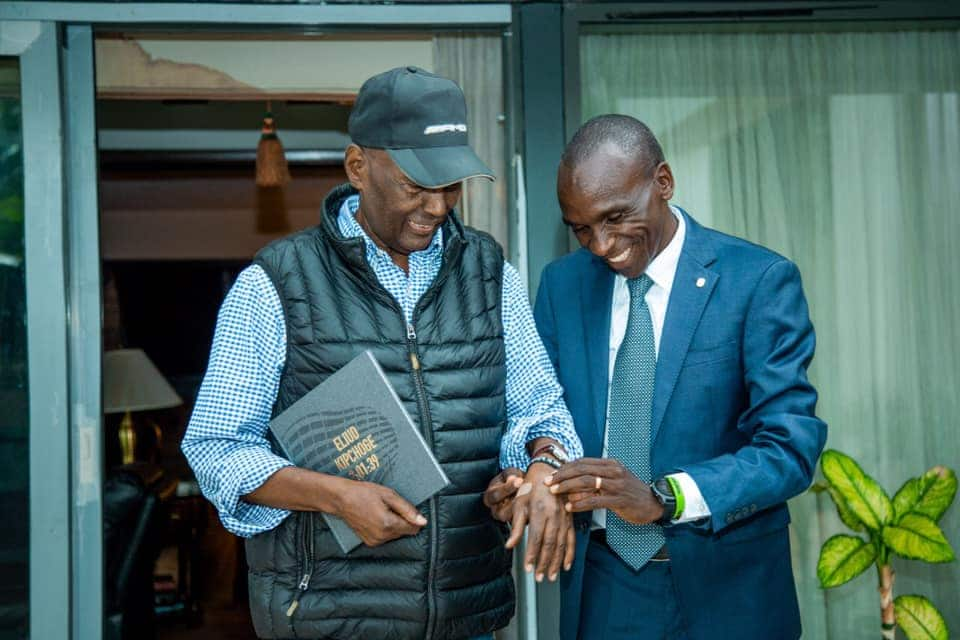 Marathon legend Eliud Kipchoge meets billionaire businessman Chris Kirubi