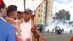 Video: Police Lob Teargas to Disperse Angry Interdicted Teachers Seeking Audience at TSC Offices