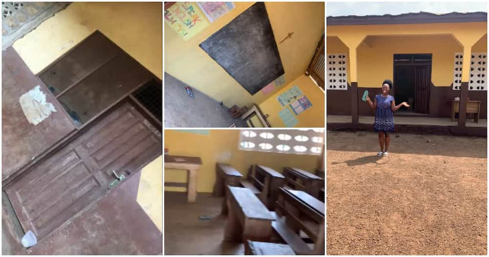 Ghanaian teacher gets her school painted with help from donors.