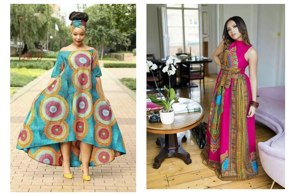 trending kitenge long dresses designs