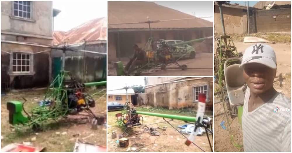 Ahmad Shuaibu, home-made helicopter, NIgerian man builds helicopter