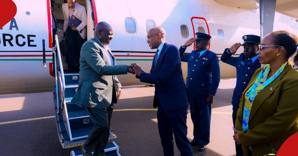 Rigathi Gachagua arriving in Kigali.