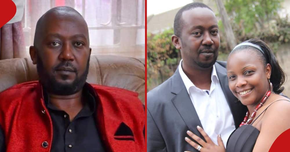 Andrew Kibe (left). Andrew Kibe and his estranged wife during happier times (right).
