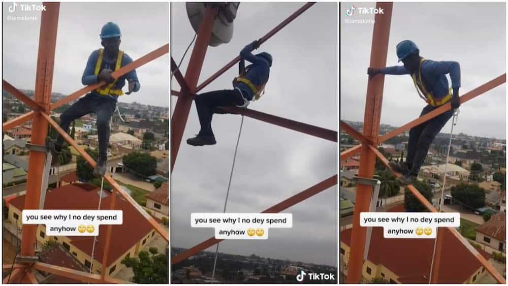 Working as an engineer in Nigeria/climbing masts.