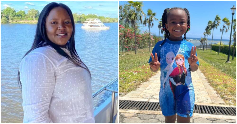 Sarah Kabu (l) celebrates daughter Anita Kabu (r) as she turns five.