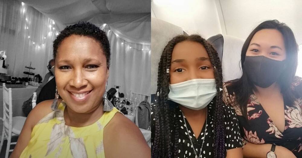 Mom grateful, lovely lady keeps little girl company on a flight