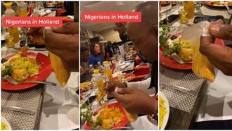 "Correct guy": Nigerian man storms restaurant abroad with pepper in his pocket, sprinkles it on food in video